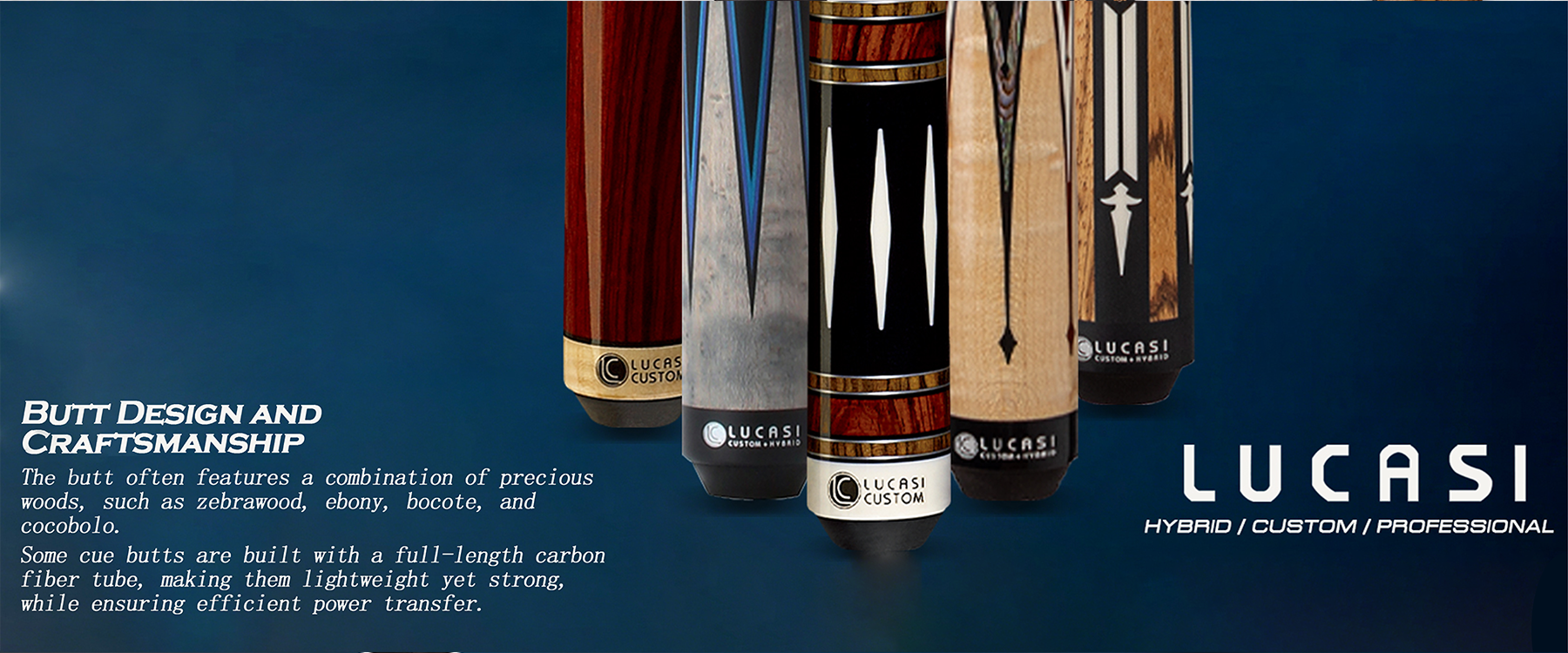 Lucasi LHF 10 Hybrid Cocobolo Cue with Fusion G5 Grip