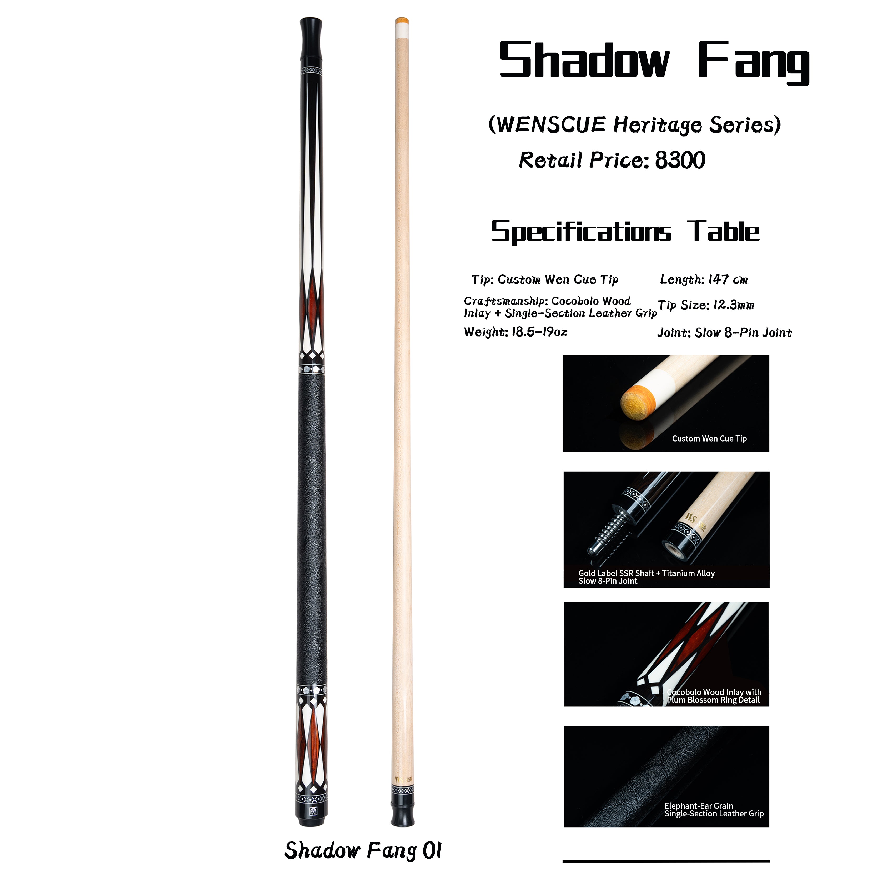 WENSCUE Heritage Series Shadow Fang 01 Pool Cue