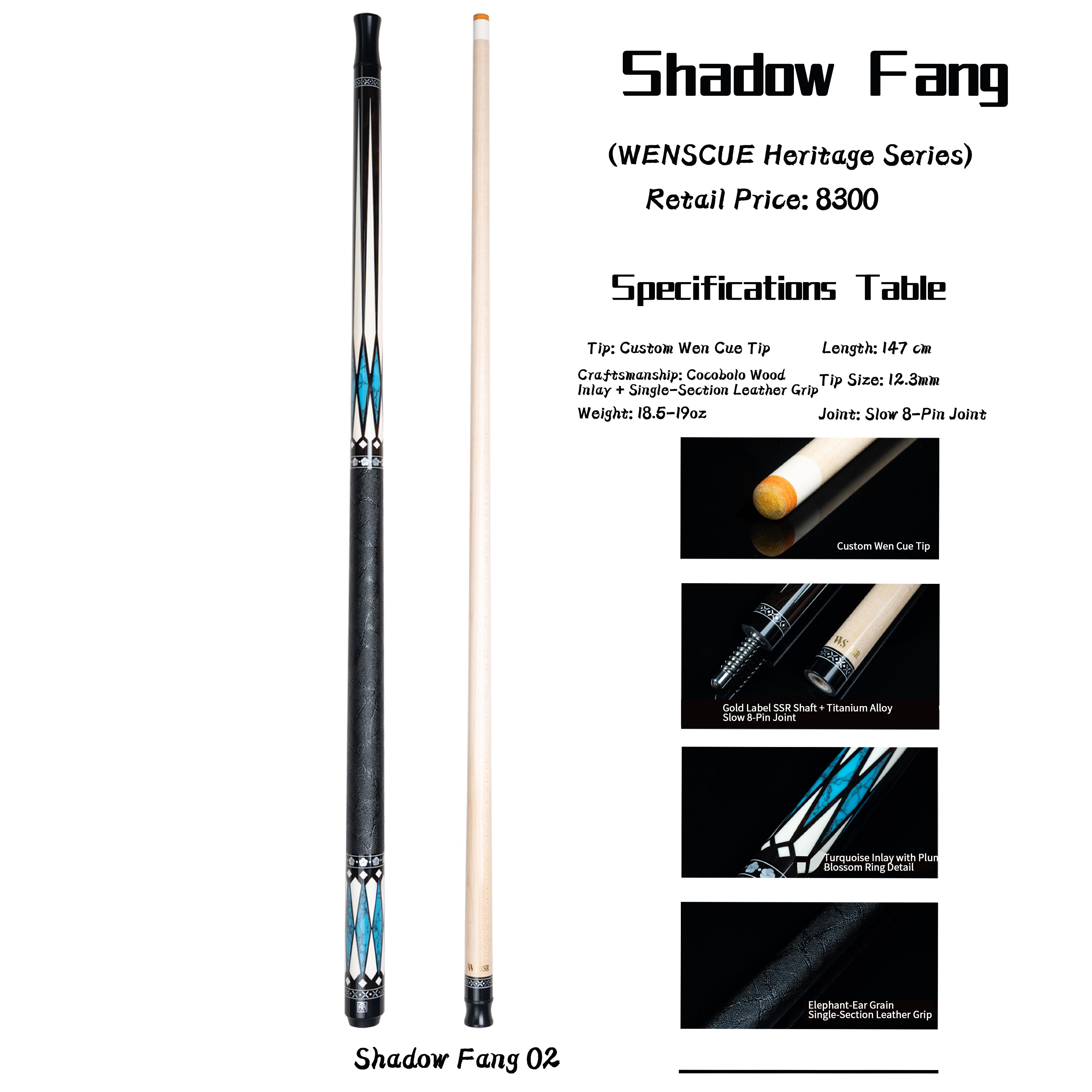 WENSCUE Heritage Series Shadow Fang 02 Pool Cue
