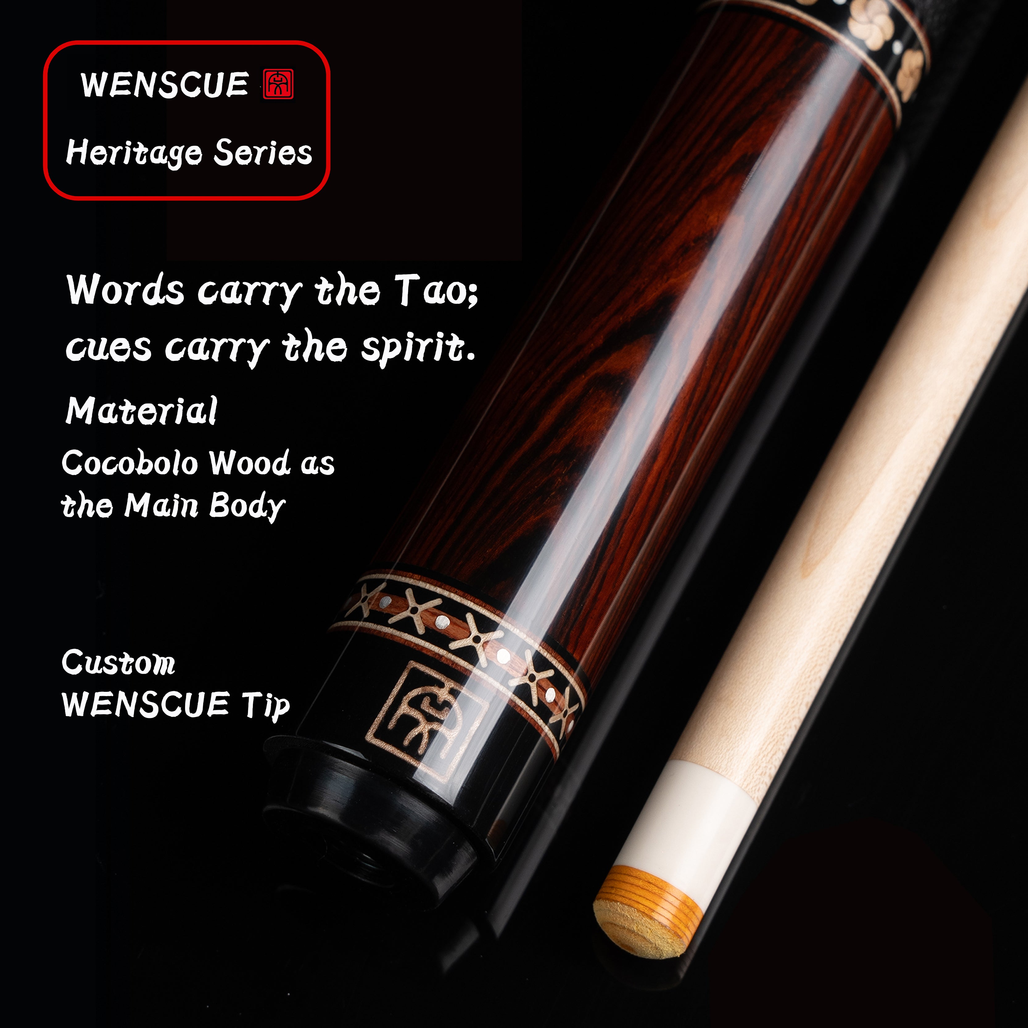 WENSCUE Kikiri Premium Cocobolo Wood Cue