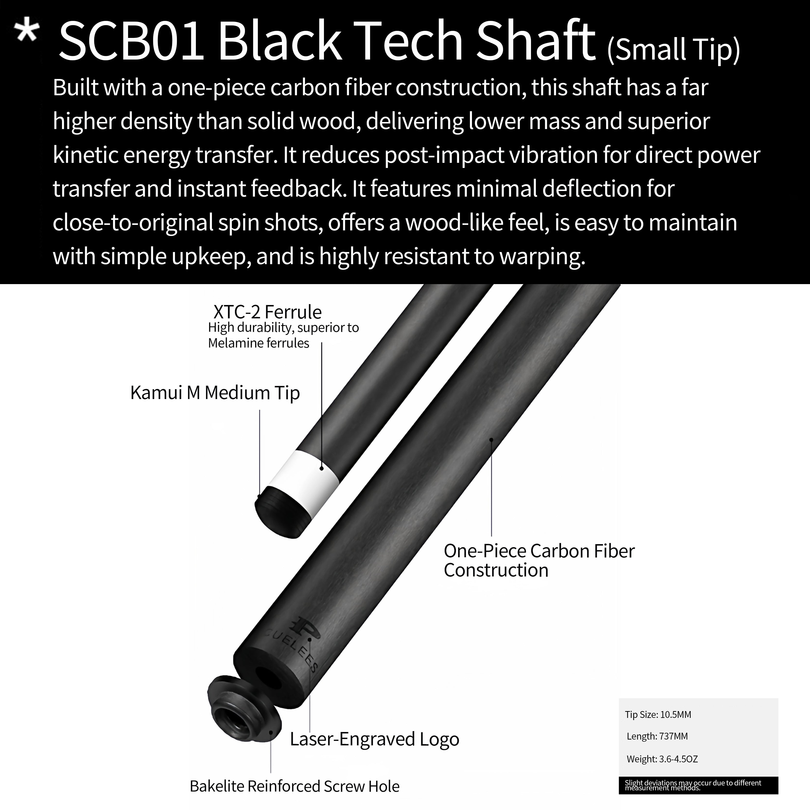 Cuelees SCB Series Carbon Fiber Shaft