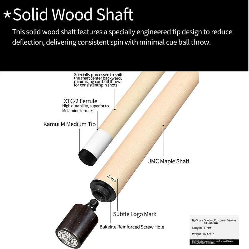 Cuelees Solid Wood shaft