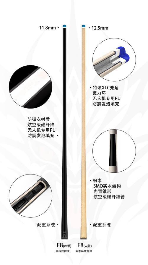 JFlowers F8 shaft specifications