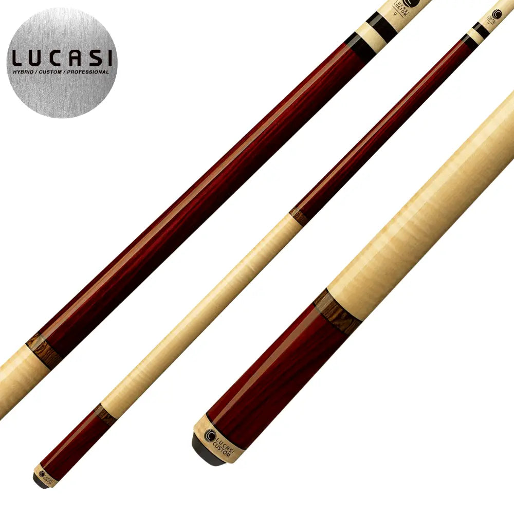 Lucasi Custom Exotic Rengas/Curly Maple Wrapless Cue