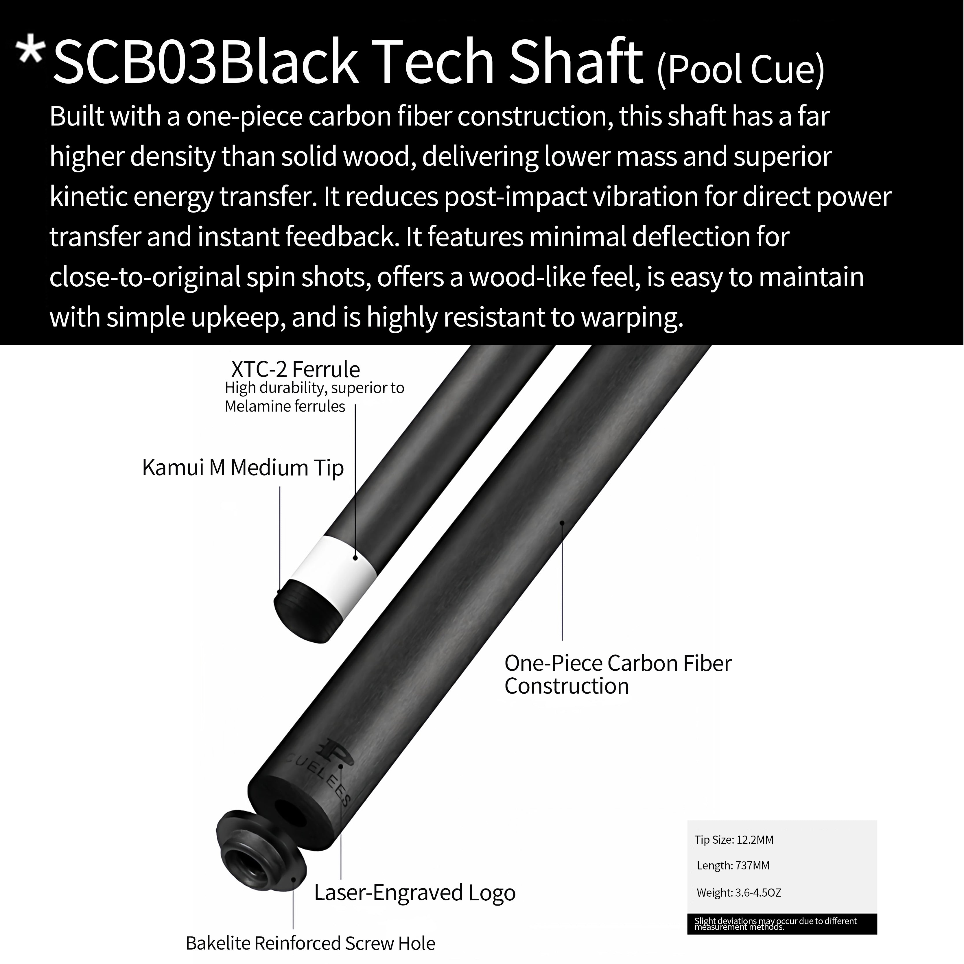 Cuelees  SCB Series Carbon Fiber Shaft