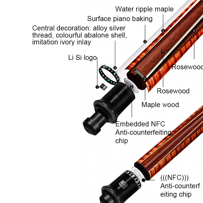 Cuelees Professional Jump Cue Series - JP01 Classic