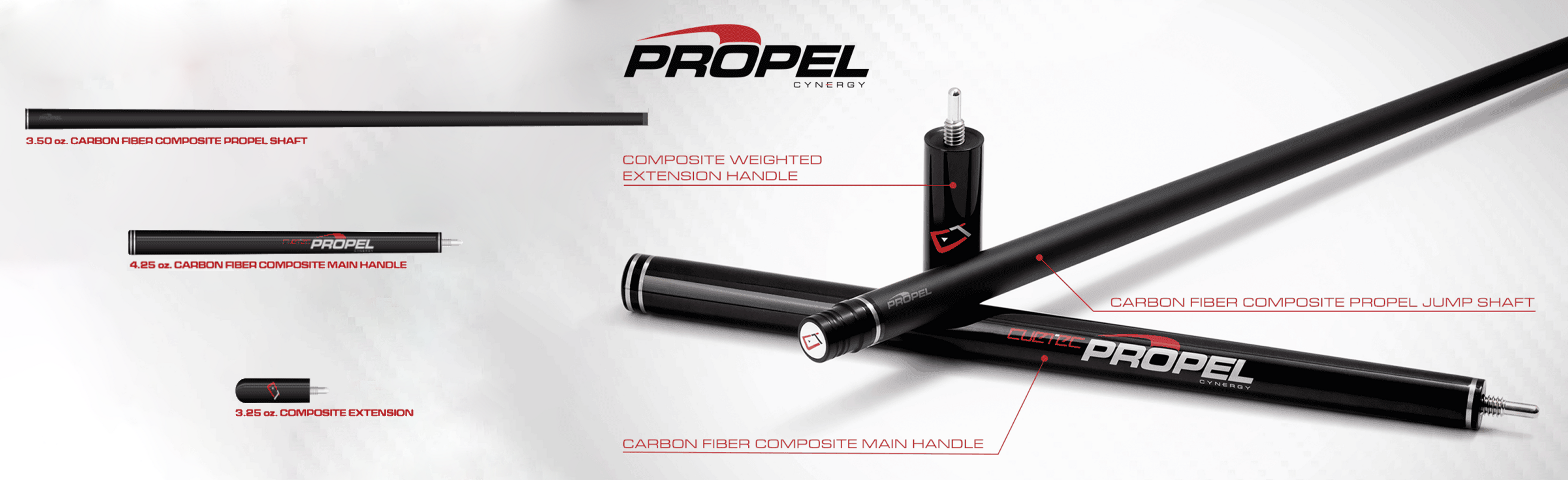 CYNERGY PROPEL Jump Cue – Ruby Red