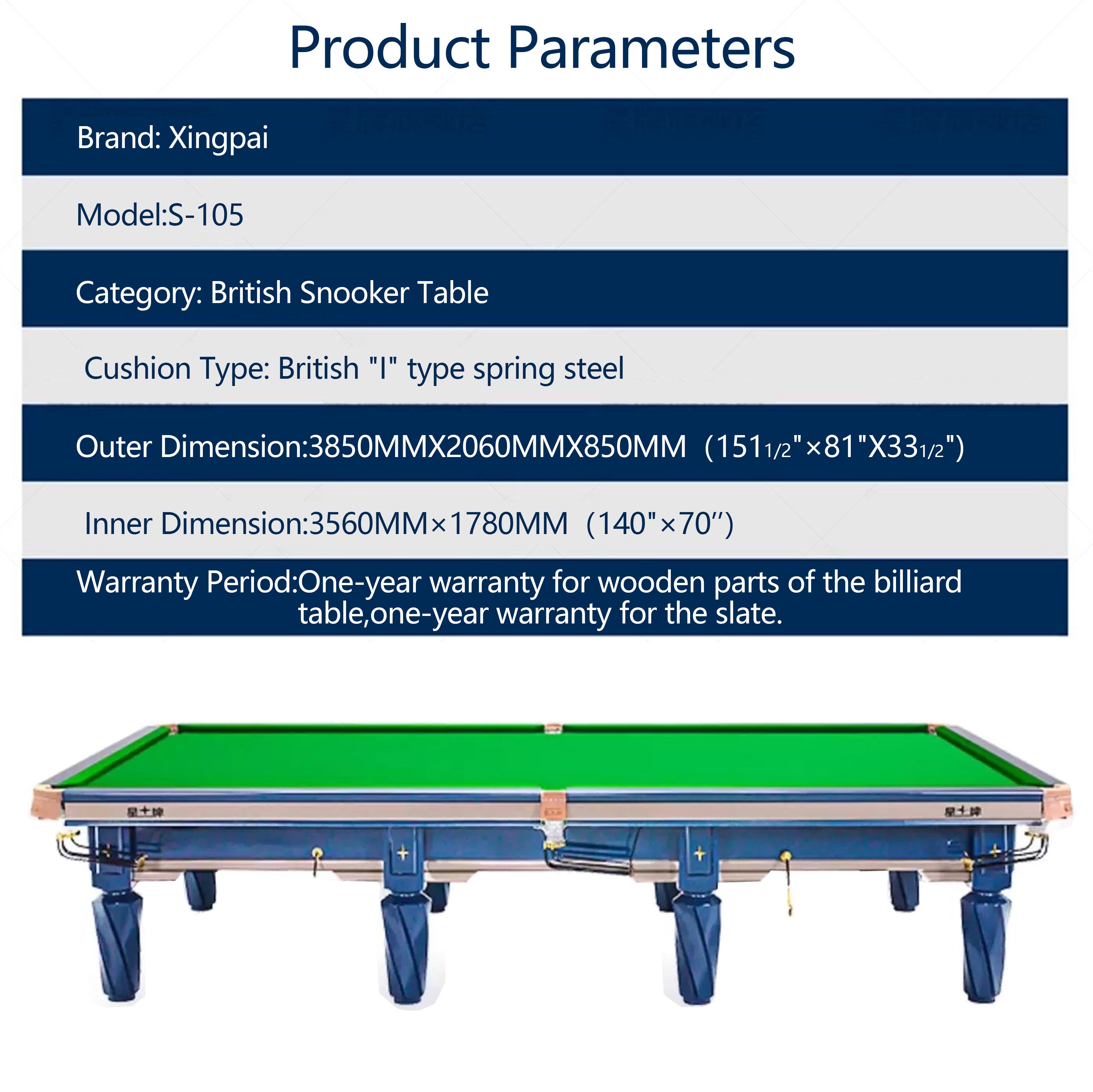 Xingpai Cangqiong Snooker Table