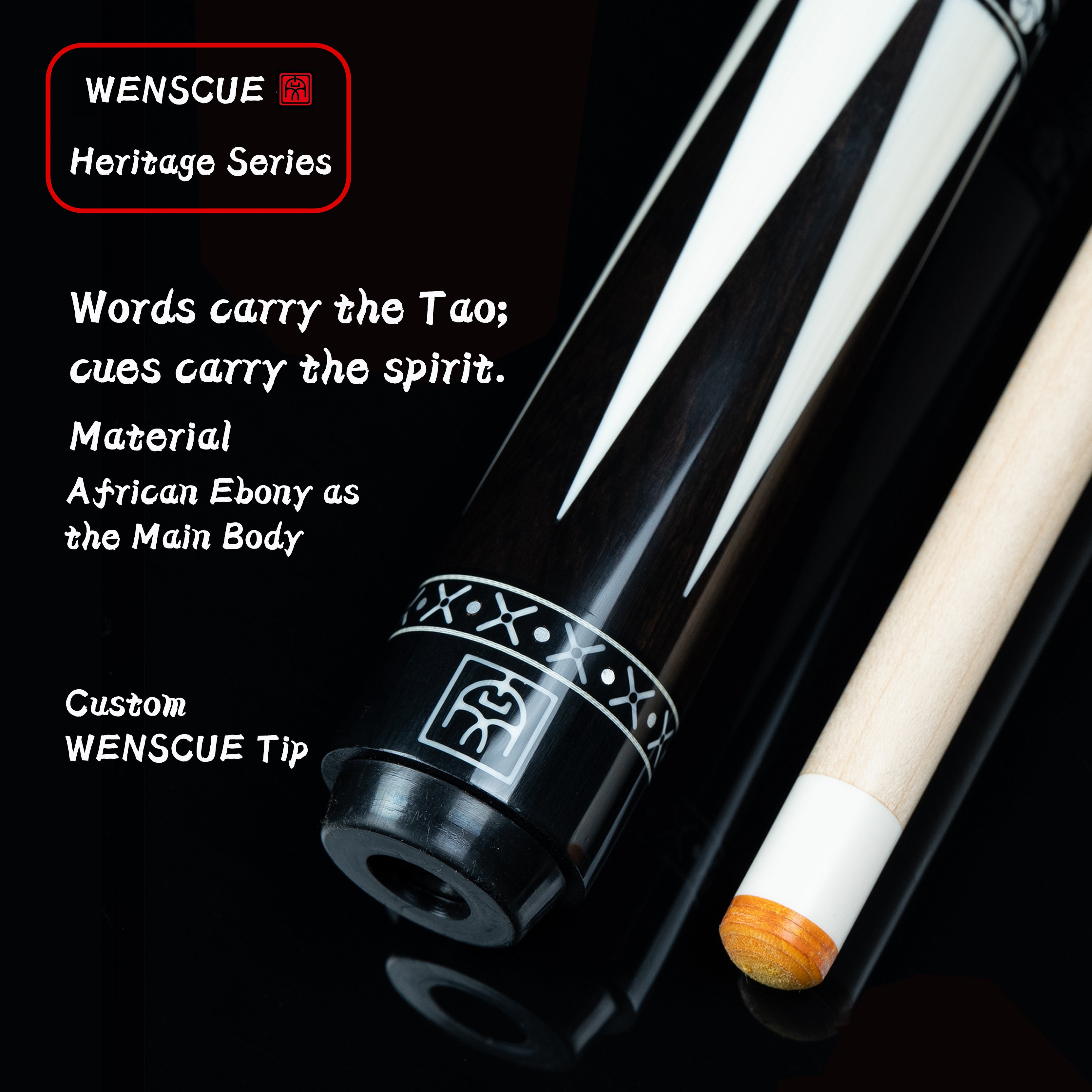 WensCue 6-point Spliced Pool Cue