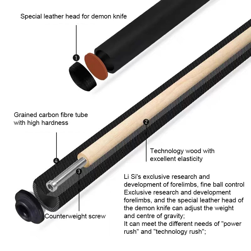 Cuelees Demon Blade  Break Cue (No Wrap)