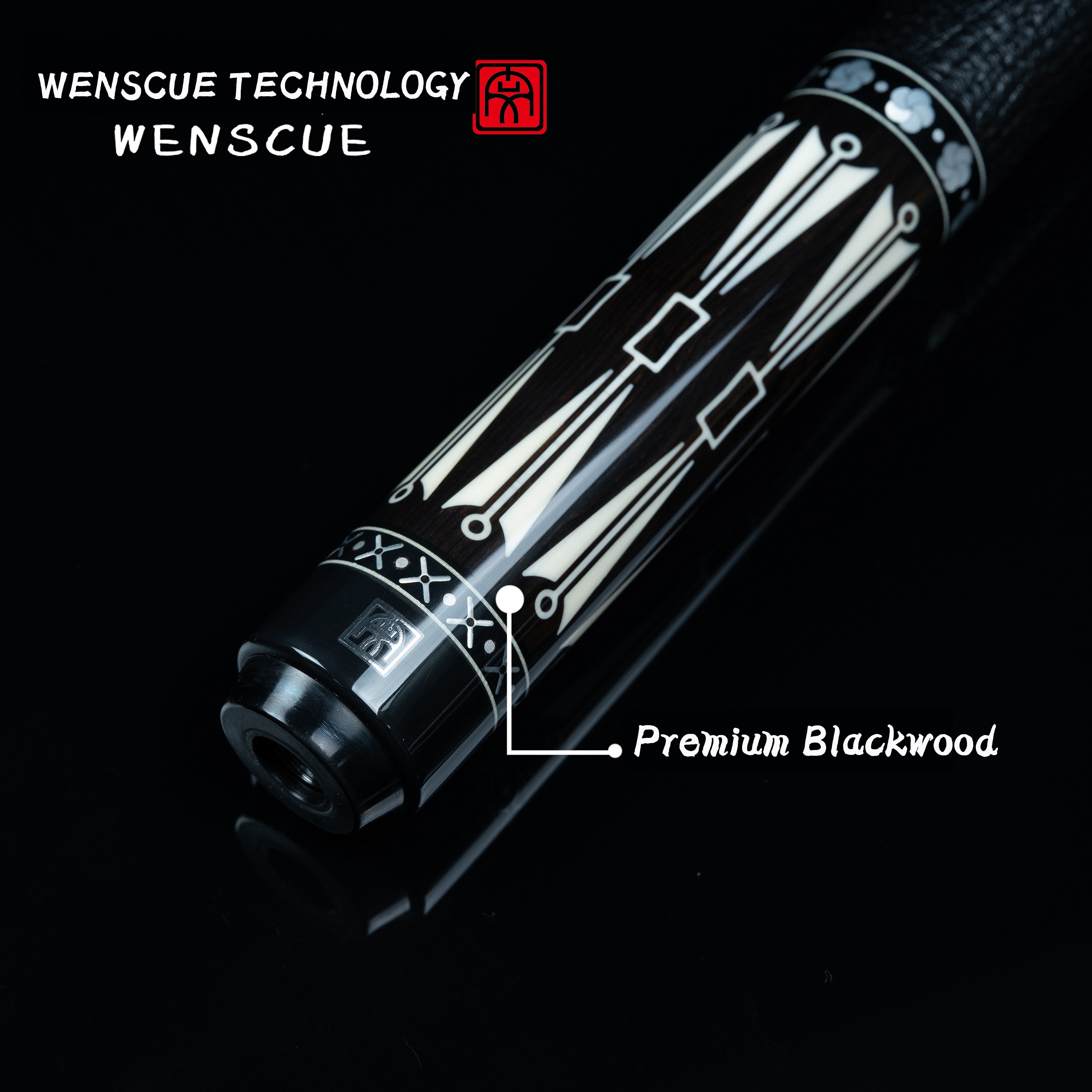 WENSCUE Arrow Fletching Premium Blackwood Pool Cue