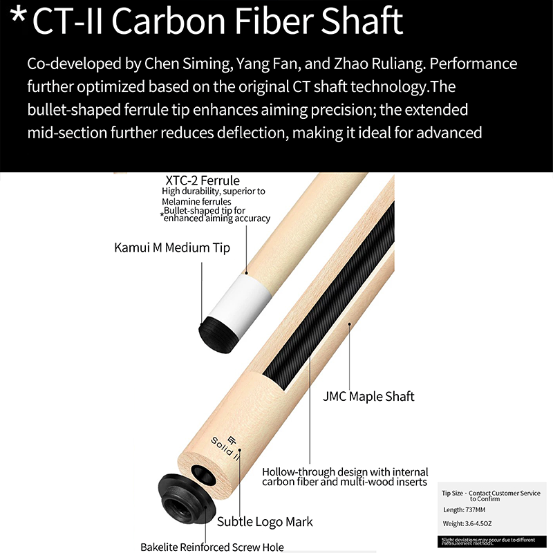 Cuelees CT Series Wood shaft