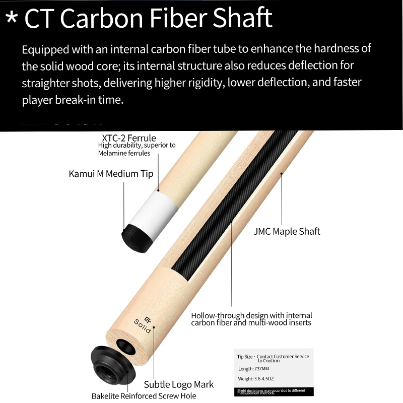 Cuelees CT Series Wood shaft