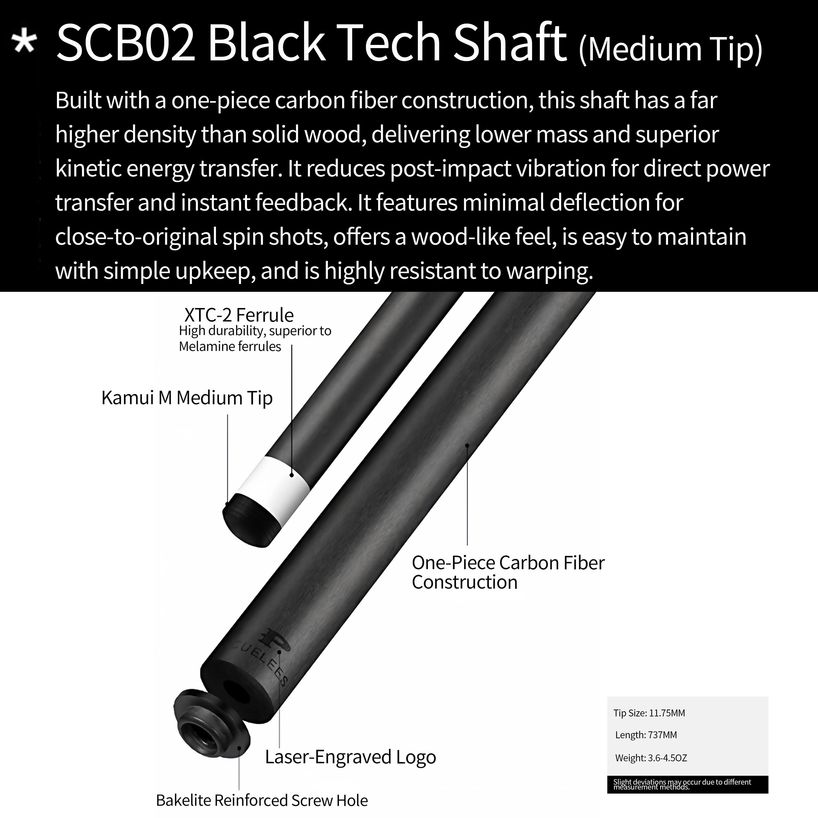 Cuelees  SCB Series Carbon Fiber Shaft